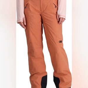Outdoor Research Snowcrew Orange Ski Pants Medium SHORT